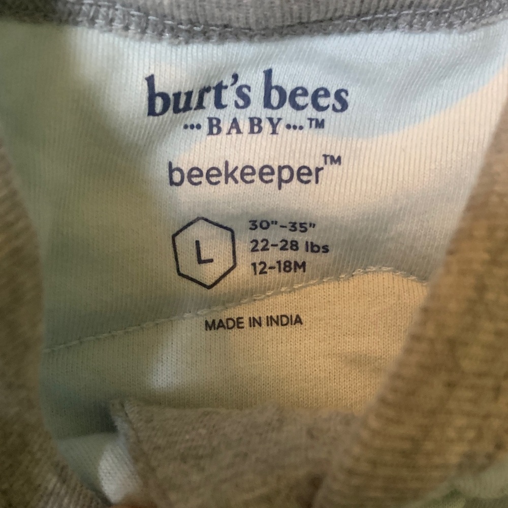Burt's Bees Baby Dino Sleep Sack - Green and Gray - Picture 2 of 2